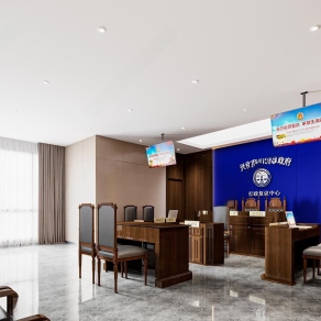 现代法庭3D模型下载